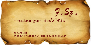 Freiberger Szófia névjegykártya
